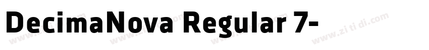 DecimaNova Regular 7字体转换